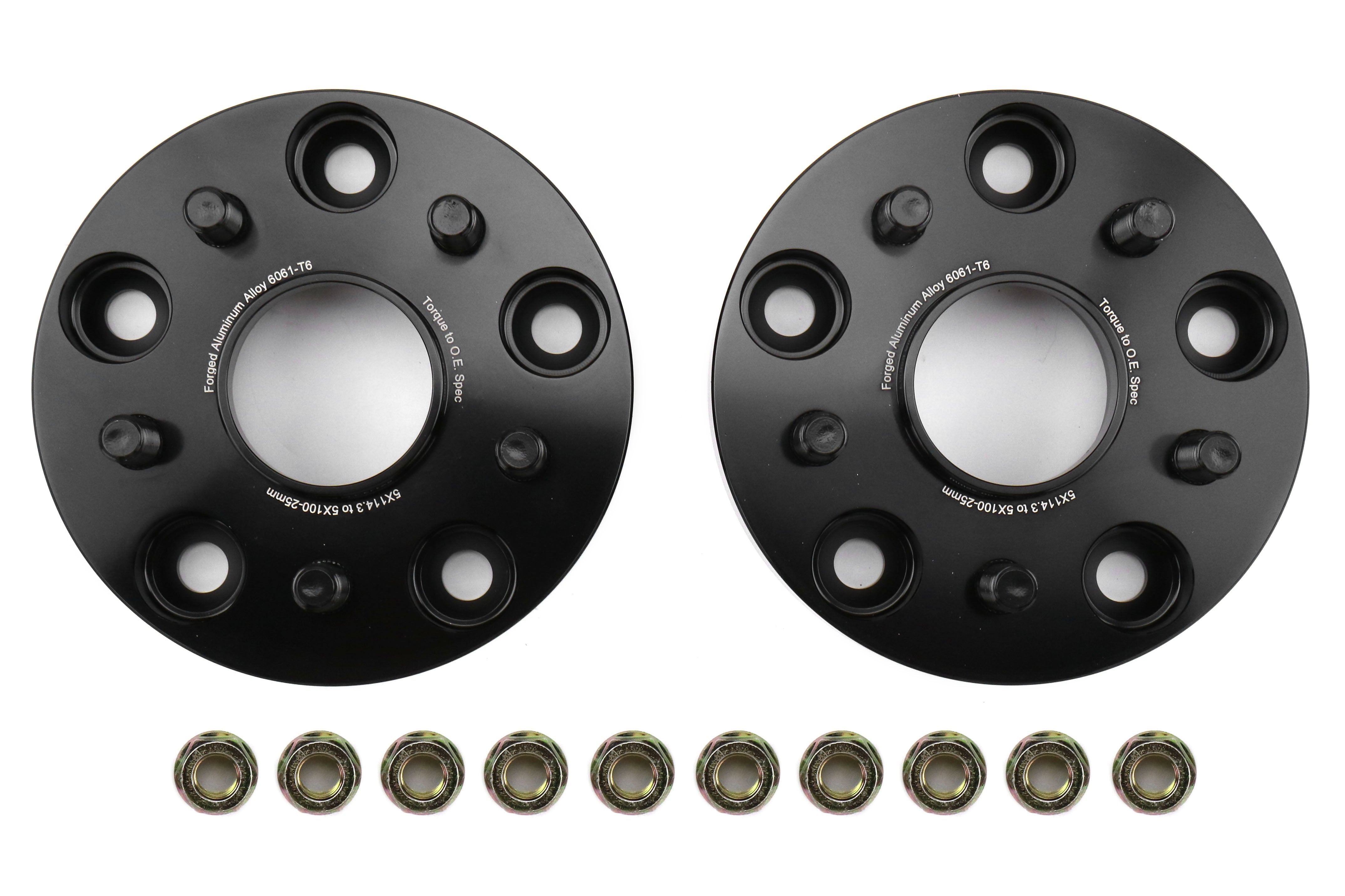FactionFab 5x114.3 to 5x100 25mm Conversion Wheel Spacers Adaptors - 2015-2021 Subaru STI / 2015-2024 WRX / 2005-2014 Impreza